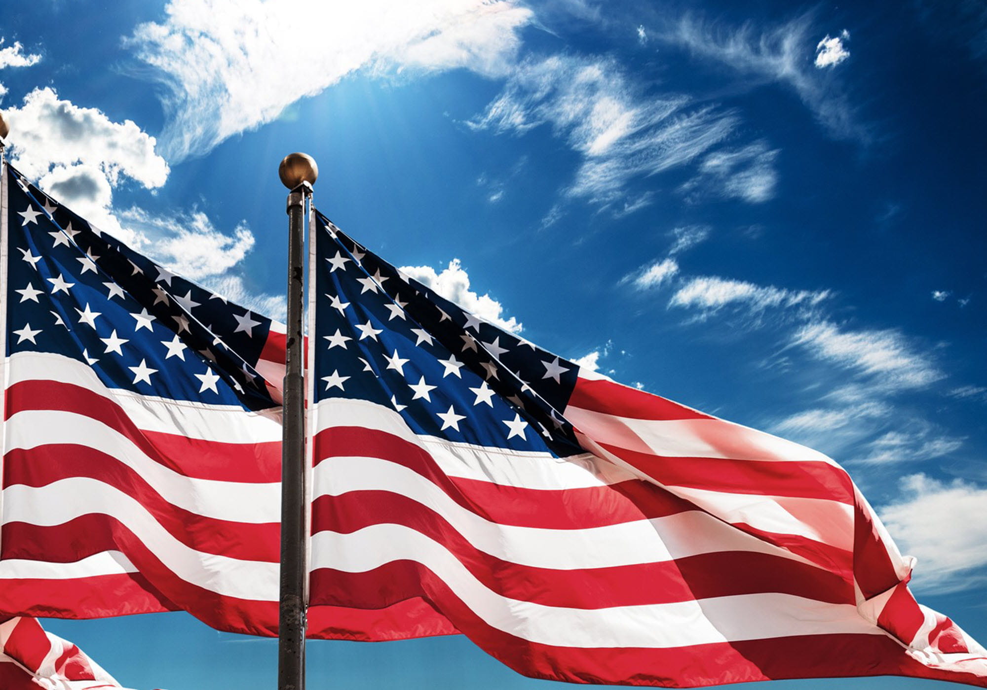 US flags